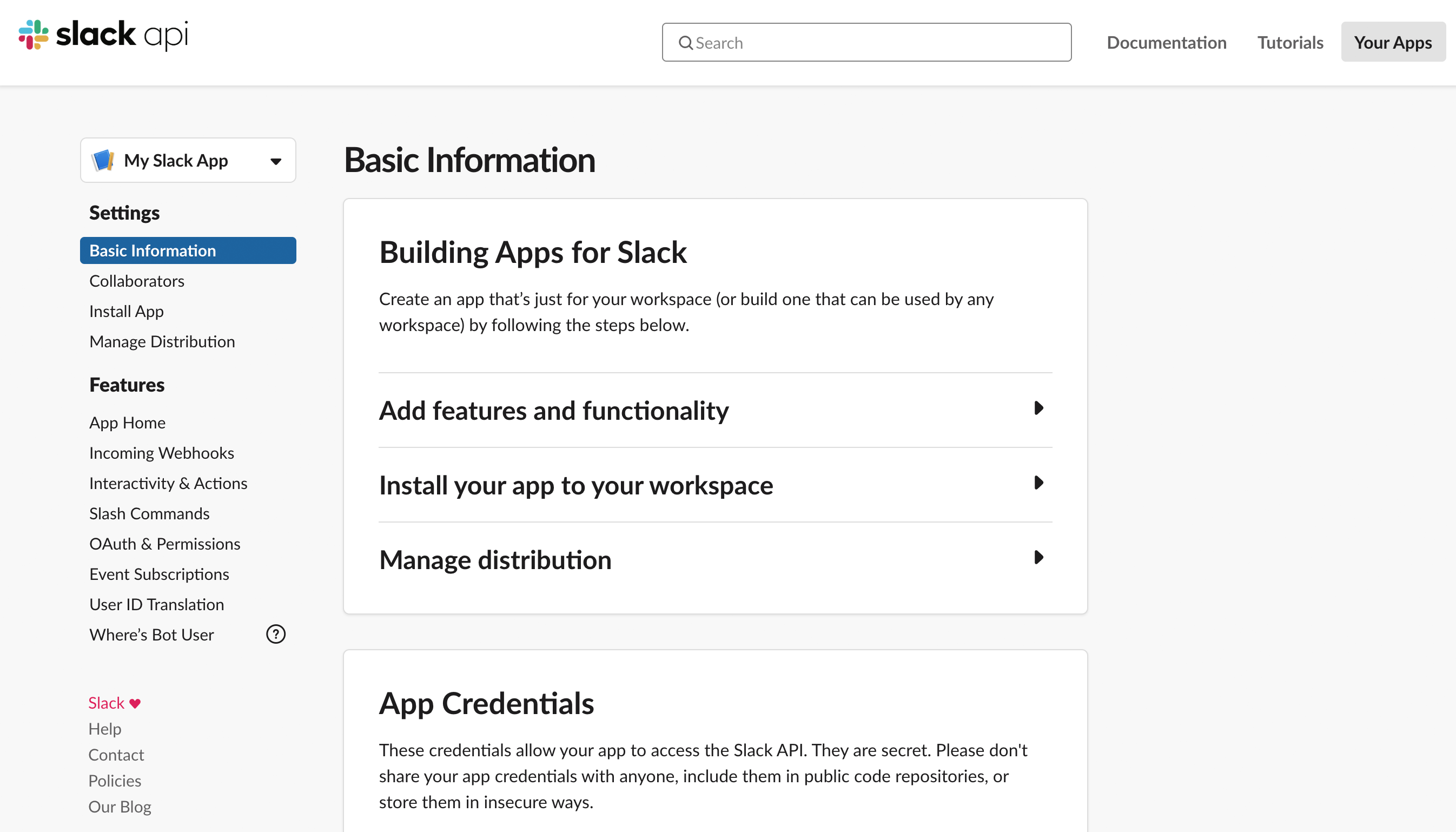 Basic Information page Basic Information page